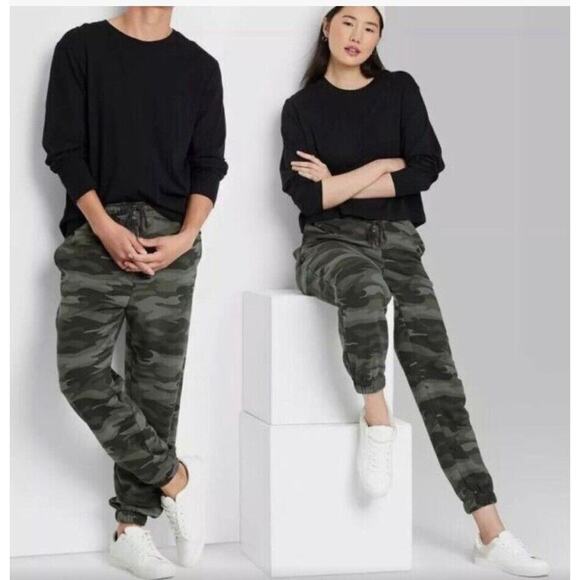 Wild Fable Sweatpants Camouflage Drawstring 26 Inch Inseam Size L - Picture 1 of 7